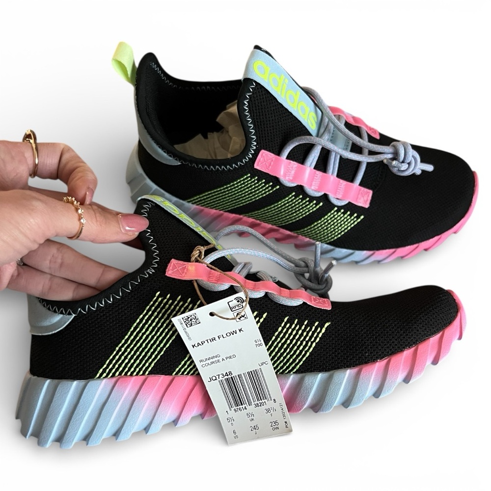 Adidas Neon Sneakers Running Shoes | Size 6 | kids shoes